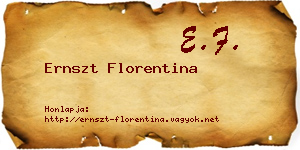 Ernszt Florentina névjegykártya